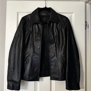 Wilson’s Women’s Genuine Black Leather Jacket Size S